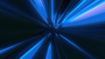 Abstract spinning blue and pink rays around one point in the screen center. Motion. Beautiful rotating colorful spreading rays. video