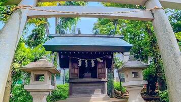 Shokonsha in the precincts of Wakabayashi Inari Shrine.Shokonsha enshrines the spirits of those who died for the nation before and after the Meiji Restoration. photo