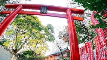 The approach to Inari Shrine. Sanno Inari Shrine.Sanno Inari Shrine, a shrine in the precincts of Sanno Hie Shrine, a shrine in Nagatacho, Tokyo, Japan photo