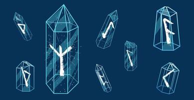 Set of Crystals with Letters and Crystal vector
