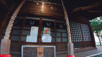 Shrine Hall of Worship.Takezuka Shrine, a shrine located in Takenotsuka, Adachi Ward, Tokyo, Japan It is said that during the 978-982, Ise Jingu was commissioned and built, photo