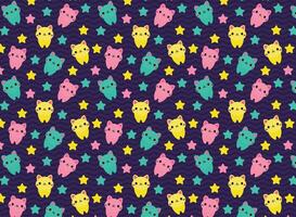 Kitten children's print, texture, paper, cute fluffy cat, pattern vector