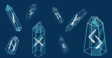 a set of crystal stones with the letters x and y vector