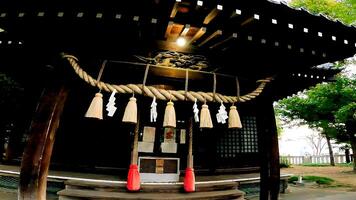 Shrine Hall of Worship.Takezuka Shrine, a shrine located in Takenotsuka, Adachi Ward, Tokyo, Japan It is said that during the 978-982, Ise Jingu was commissioned and built, photo