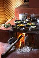 wood burning stove with classic Minas Gerais dishes photo