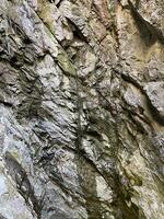 vertical Abstract stone background. natural rock wall backdrop with rough texture. Close-up photography photo