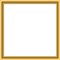 Transparent square golden photo frame png