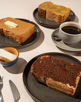 Typical Indonesian steamed bread and toast with various fillings photo