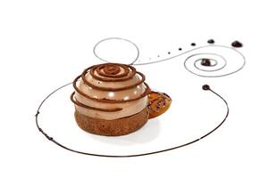 delicious chocolate pie with tapereba photo