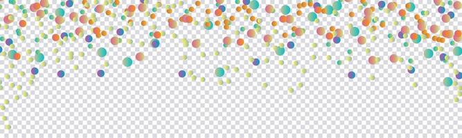 Colorful confetti isolated on a gray background. Banner background with colorful serpentine ribbons, space for your text in the center. Anniversary, holiday, greeting illustration vector