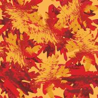 Bright colorful autumn seamless template with red and yellow maple leaves to print on fabric prints, covers, web design, decor for seasonal holidays and festivals.Endless Design Hand drawn design vector