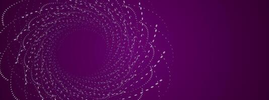 Abstract minimalist background.Futuristic space illustration Modern cover design Universal banner Circular lilac figure of broken lines vector