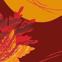 Colorful autumn background with abstract leaf texture, bright colored spots and lines.Flat Poster Template Postcard Template Postcard Cover Banner Greeting Invitation Thanksgiving Thanksgiving Day vector