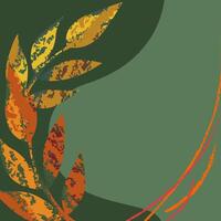 Colorful autumn background with abstract leaf texture, bright colored spots and lines. Flat Poster Poster Template Postcard Leaflet Greeting Poster Template Thanksgiving Invitation vector