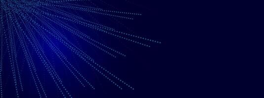 Abstract minimalist background.Futuristic space illustration Technological modern design Universal banner Blue interrupted dot lines on dark blue background vector