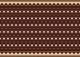 symbol floral and geometric design on dark background, ethnic fabric seamless pattern design for cloth, carpet, batik, wallpaper, wrapping etc. vector