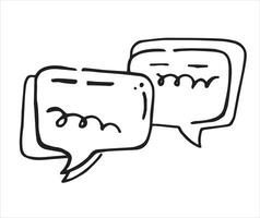 cute speech bubbles, doodle style. talk vector