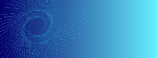 Abstract minimalist background.Futuristic space illustration modern design Universal banner Circular turquoise figure made of discontinuous lines Dynamic spiral Sci-Fi banner vector