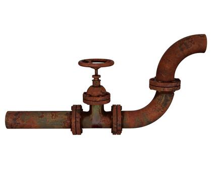 3d rendering rusty pipe segment photo