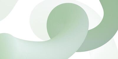 3d gradient pipe Wavy dynamic gentle green figure. Minimalistic illustration.Modern creative design Modern futuristic figure on white background Abstract presentation cover vector