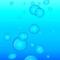 Illustration of blue water bubbles on a gradient background. Ideal for summer themes, aquatic designs, and creative projects. vector