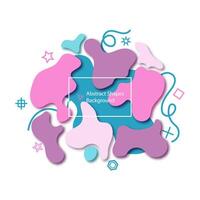 Adstract Background. Liquid Shape Modern Banner. Geometric Fluid Template Design. Trendy Wave Poster Illustration. Dynamic Flow Creative Backdrop. Futuristic Bubble Flyer Layout. vector