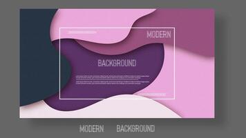Flat Background. Abstract Geometric Layout Design. Trendy Futuristic Backdrop. Liquid Motion Graphic Card. Conceptual Flyer or Banner with Fluid Wave. Digital Presentation Template. vector
