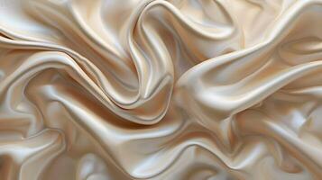 Elegant abstract beige silk texture, satin texture, beige silk wavy texture background photo
