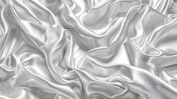 Elegant abstract white silk texture, satin texture, white silk wavy texture background photo