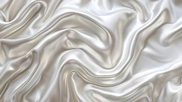 Elegant abstract white silk texture, satin texture, white silk wavy texture background photo