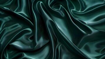 Elegant abstract green silk texture, satin texture, green silk wavy texture background photo