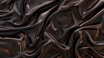 Abstract background with elegant brown silk. 3d background with silk texture. photo