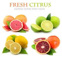 Collage of fresh citrus photo