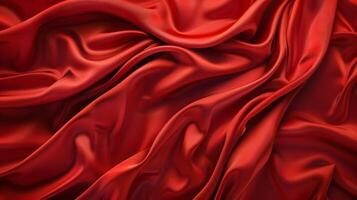 3d texture of noble red silk. Background with elegant red silk photo