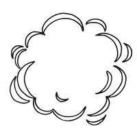 Explosive drawing. Black and white drawing in sketch style, vintage graphic vector