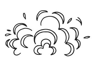 Explosive drawing. Black and white drawing in sketch style, vintage graphic vector