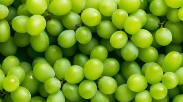 Close-up green grapes background photo