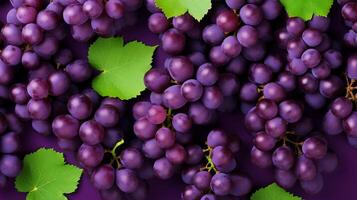 Close up red grapes background photo