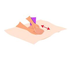 Leg myofascial release exercise. Relaxing exercises for legs. Rehabilitation exercises for legs. vector