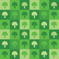 Seamless pattern with stylized broccoli in flat style. illustration vector