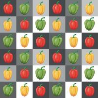 Seamless pattern with bell pepper. illustration vector
