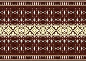geometric and floral design, ethnic fabric seamless pattern design for cloth, carpet, batik, wallpaper, wrapping etc. vector