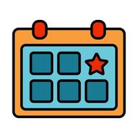 Event calendar line icon. Calendar, date, event, schedule, planner, day, appointment, organization, reminder, time management, agenda, special occasion, mark, plan, important date, timeline vector