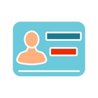ID card line icon. Identification, card, ID, profile, personal data, verification, security, credentials, identity, document, membership, access, official, badge, personal information, identification vector