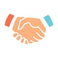 Handshake line icon. Agreement, partnership, business, collaboration, greeting, deal, contract, unity, teamwork, cooperation, connection, respect, negotiation, commitment, trust, alliance, success vector