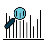 Data analysis line icon. Monitor, graph, data, analysis, statistics, analytics, research, report, trends, information, metrics, performance, chart, visualization, business, finance, market analysis vector