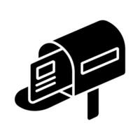 Red mailbox with mail. Mailbox, mail, letter, post, delivery, postal service, communication, correspondence, sending, receiving, package, envelope, mailing, mail icon vector