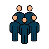 Group of five people. Group, team, crowd, community, gathering, organization, society, meeting, collaboration, teamwork, togetherness, social, people, standing, collective, unity vector