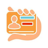 ID card line icon. Identification, card, ID, profile, personal data, verification, security, credentials, identity, document, membership, access, official, badge, personal information, identification vector