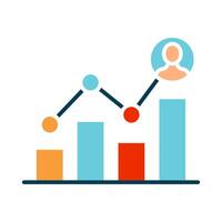 Data analysis line icon. Monitor, graph, data, analysis, statistics, analytics, research, report, trends, information, metrics, performance, chart, visualization, business, finance, market analysis vector